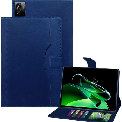 TGK Multi-Angle with Viewing Stand Leather Flip Case Cover for Realme Pad X 11 inch Tablet Cover (Dark Blue)