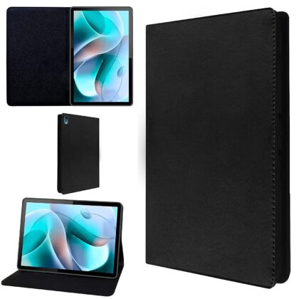 TGK Leather Stand Flip Case Cover for Motorola Moto Tab G70 LTE 11 inch Tablet (Black)