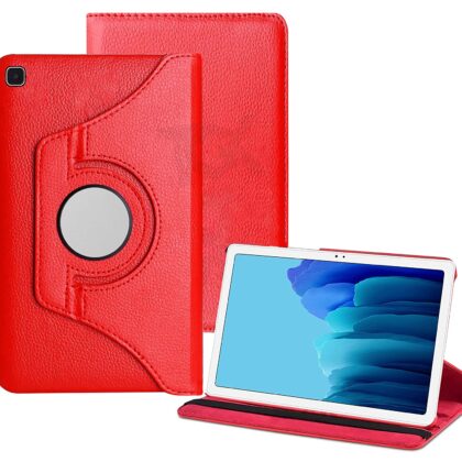 TGK 360 Degree Rotating Leather Stand Case Cover for Samsung Galaxy Tab A7 10.4 inch Cover [SM-T500/T505/T507] 2020 (Red)