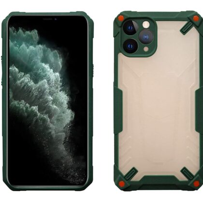 TGK Protective Hybrid Hard Pc with Shock Absorption Bumper Corners Back Case Cover Compatible for iPhone 11 Pro Max 6.5 inch (Dark Green)