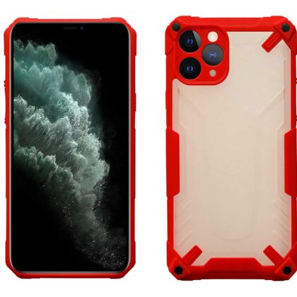 TGK Protective Hybrid Hard Pc with Shock Absorption Bumper Corners Back Case Cover Compatible for iPhone 11 Pro Max 6.5 inch (Red)