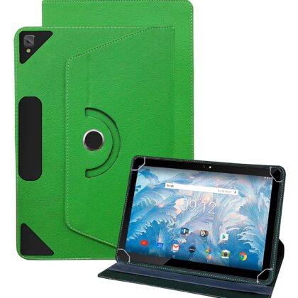 TGK Universal 360 Degree Rotating Leather Rotary Swivel Stand Case Cover for Acer One 10 T4-129L 10 inch Tablet (Green)