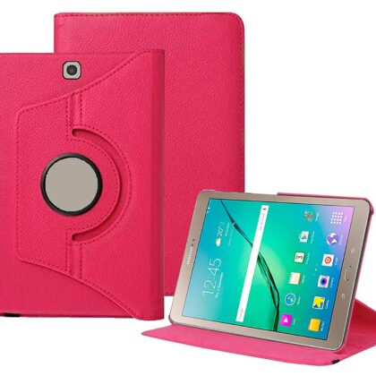TGK 360 Degree Rotating Leather Smart Rotary Swivel Stand Case Cover for Samsung Galaxy Tab S2 8.0 inch (Model: SM-T710 / T715 / T713 /T719) Pink