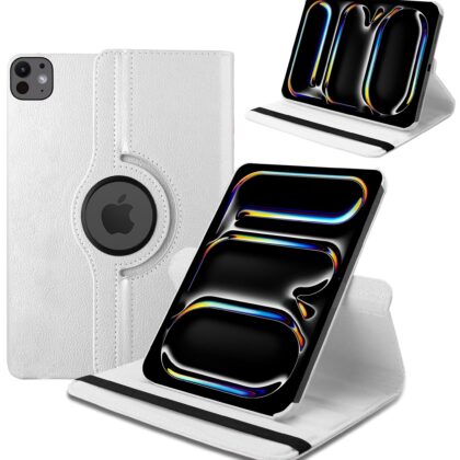 TGK Flip Cover for Apple 2024 iPad Pro (M4) 11.0 Inch (White, Dual Protection, Pack of: 1)