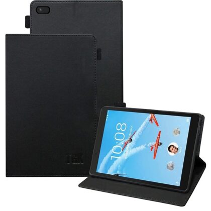 TGK Executive Leather Flip Cover with Silicone Back Case for Lenovo Tab 7 Essential TB-7304F TB-7304I TB-7304X – Black