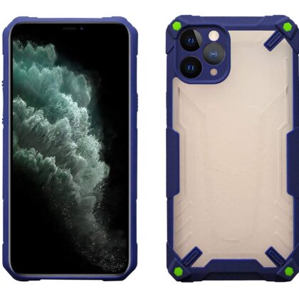 TGK Protective Hybrid Hard Pc with Shock Absorption Bumper Corners Back Case Cover Compatible for iPhone 11 Pro Max 6.5 inch (Dark Blue)