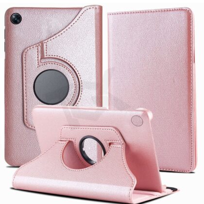 TGK 360 Degree Rotating Leather Smart Rotary Swivel Stand Case Cover for Oppo Pad Air 10.36 inch Tab (Rose Gold)