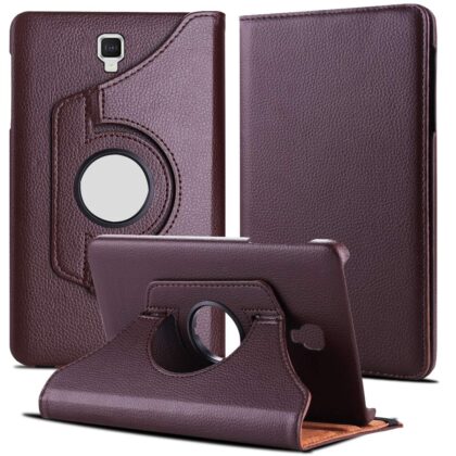 TGK 360 Degree Rotating Leather Smart Rotary Swivel Stand Case Cover for Samsung Galaxy Tab A 8 inch Cover Model SM-T380 / SM-T385 (2017 Release Tablet) Brown