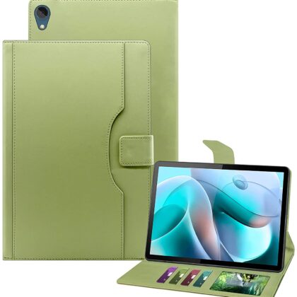 TGK Multi-Angle with Viewing Stand Leather Flip Case Cover for Motorola Moto Tab G70 LTE 11 inch (Mint Green)