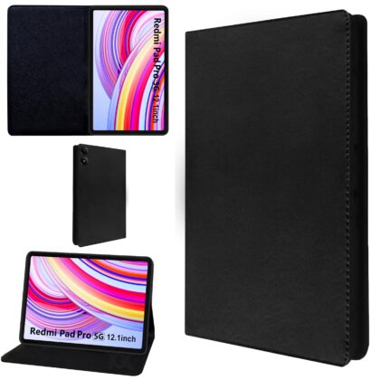 TGK Flip Cover for Redmi Pad Pro 12.1 inch Tablet (Black, Dual Protection, Pack of: 1)