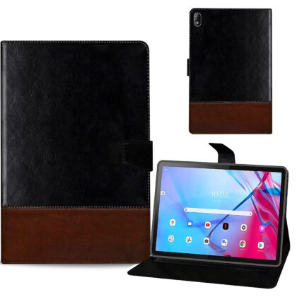 TGK Dual Color Leather Flip Stand Case Cover for Lenovo Tab P11 5G FHD 11 inch (27.94 cm) Tablet (Black, Brown)