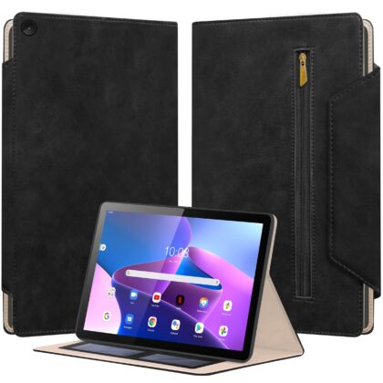 TGK Flip Cover for Lenovo Tab M10 Plus (3rd Gen) 10.61 Inch (Black, Dual Protection, Pack of: 1)