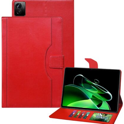 TGK Multi-Angle with Viewing Stand Leather Flip Case Cover for Realme Pad X 11 inch Tablet Cover (Red)