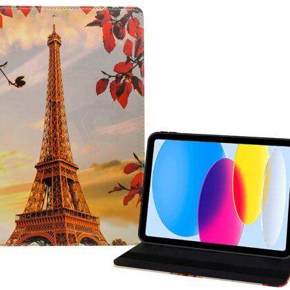 TGK Printed Classic Design Leather Stand Flip Case Cover for iPad 10th Generation 10.9 inch 2022 (Sunset Design)