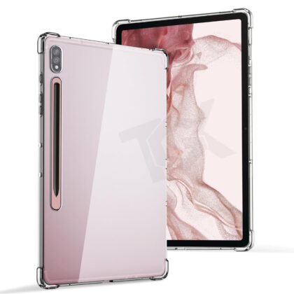 TGK Back Cover for Samsung Galaxy Tab S8+ With Stylus 12.4 inch (Transparent, Dual Protection, Pack of: 1)