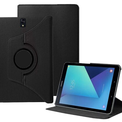 TGK 360 Degree Rotating Leather Case Cover for Samsung Galaxy Tab S3 9.7 inch (SM-T820/T825/T827) 2017 Release (Black)