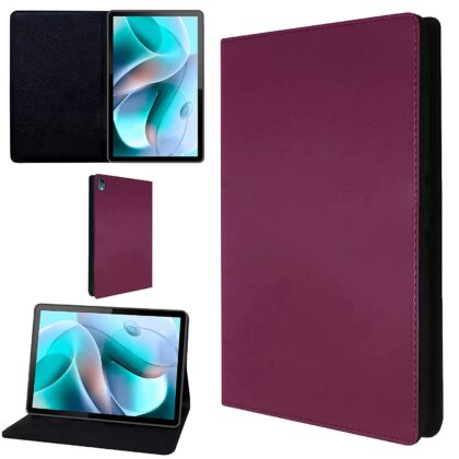 TGK Leather Stand Flip Case Cover for Motorola Moto Tab G70 LTE 11 inch Tablet (Violet)
