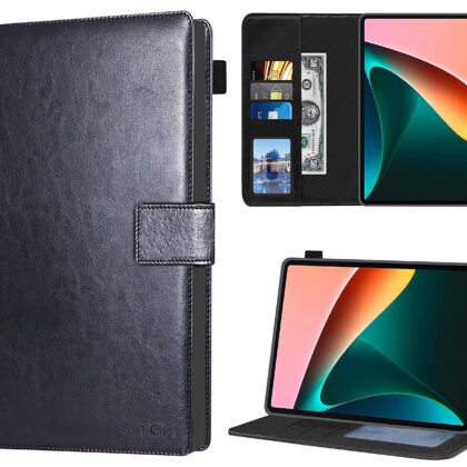 TGK Multi Protective Wallet Leather Flip Stand Case Cover for Xiaomi Mi Pad 5 11″ Tablet, Black