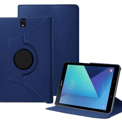 TGK 360 Degree Rotating Leather Case Cover for Samsung Galaxy Tab S3 9.7 inch (SM-T820/T825/T827) 2017 Release (Dark Blue)
