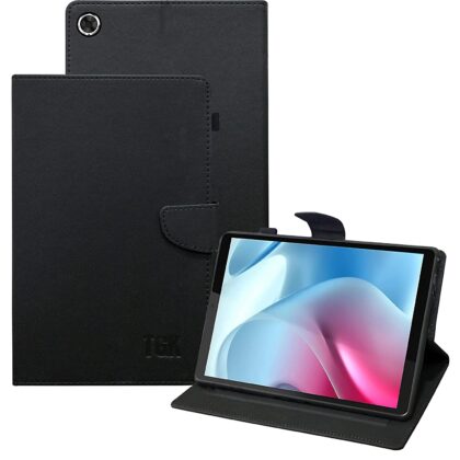 TGK Leather Flip Stand Cover with TPU Back Case for MOTOROLA Tab G20 8 inch Tablet (Black)