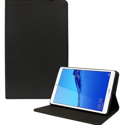 TGK Executive Leather Flip Cover with Silicone Back Case for Huawei MediaPad M5 Lite 8.0 Inch 2019 Release Tablet (Black)