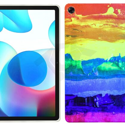 TGK Printed Classic Design Back Case Cover for Realme Pad 10.4 inch (Rainbow Pattern_3)