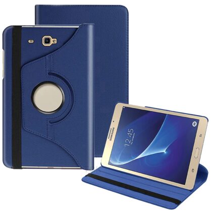TGK 360 Degree Rotating Leather Smart Rotary Swivel Stand Case Cover for Samsung Galaxy TAB J Max 7 inch / Tab A 7.0 inch SM- T280, T285 (Dark Blue)