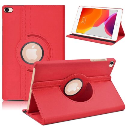 TGK 360 Degree Rotating Leather Auto Sleep Wake Function Smart Stand Case for iPad Mini 5 Case 7.9″ 2019 [iPad Mini 5th Gen] Model – A2133 A2124 A2125 A2126 – Red