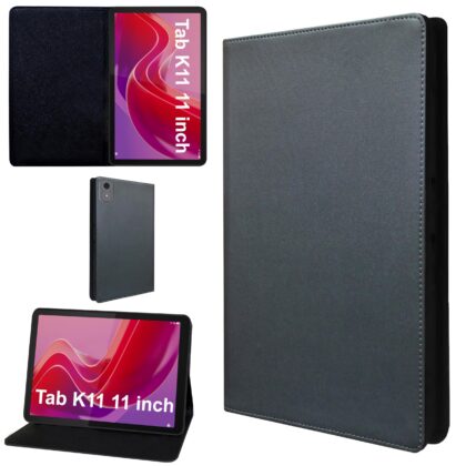 TGK Flip Cover for Lenovo Tab K11 11 Inch (Grey, Dual Protection, Pack of: 1)
