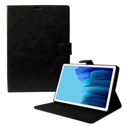 TGK Multipurpose Smart Stand Leather Flip Cover with Silicone Back Case for Samsung Galaxy TAB A7 10.4 inch 2020 Tablet SM-T500 SM-T505 SM-T507 – Black