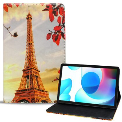 TGK Printed Classic Design Leather Stand Flip Case Cover for Realme Pad 10.4 inch (Sunset Design)