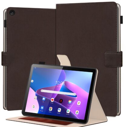 TGK Flip Cover for Lenovo Tab M10 FHD 3rd Gen 10.1 inch TB328FU TB328XU (Brown, Dual Protection, Pack of: 1)