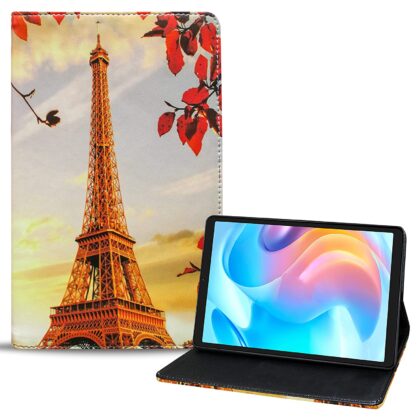 TGK Printed Classic Design Leather Folio Flip Case with Viewing Stand Protective Cover for Realme Pad Mini 3 / Realme Pad Mini 4 8.68 inch Tablet (Sunset Design)