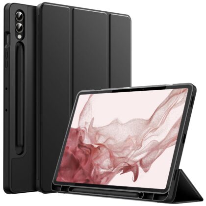 TGK Flip Cover for Samsung Galaxy Tab S8 Plus 12.4 inch (Black, Dual Protection, Pack of: 1)