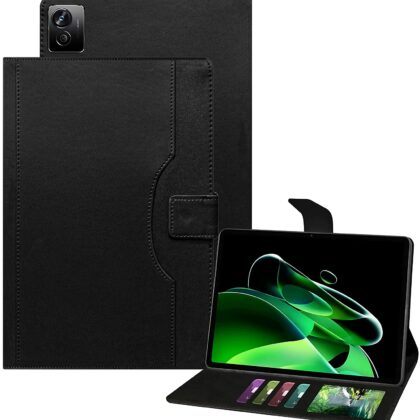 TGK Multi-Angle with Viewing Stand Leather Flip Case Cover for Realme Pad X 11 inch Tablet Cover (Black)