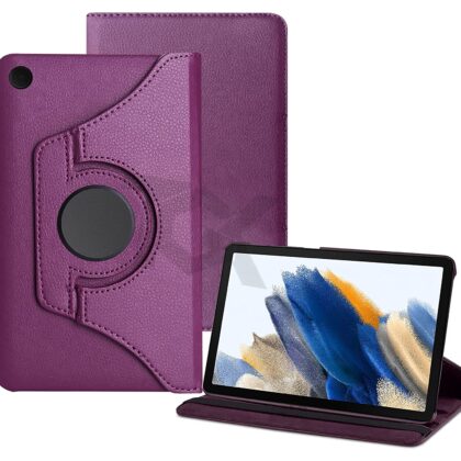 TGK 360 Degree Rotating Leather Stand Case Cover for Samsung Galaxy Tab A8 10.5 Cover 2022 [Model: SM-X200 / SM-X205 / SM-X207] Purple