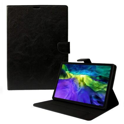TGK Multipurpose Smart Stand Leather Flip Cover with Silicone Back Case for iPad Pro 11 inch Cover 2021/2020/2018 Release – Black