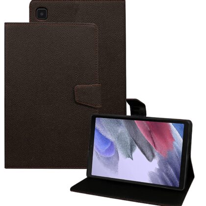 TGK Executive Adjustable Stand Leather Flip Case Cover for Samsung Galaxy Tab A7 Lite 8.7 inch 2021 (Dark Brown)