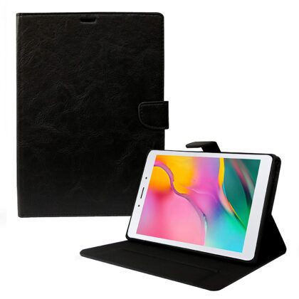TGK Multipurpose Smart Stand Leather Flip Cover with Silicone Back Case for Samsung Galaxy Tab A 8 inch Cover Model SM-T290, SM-T295, SM-T297 (2019 Released) Black