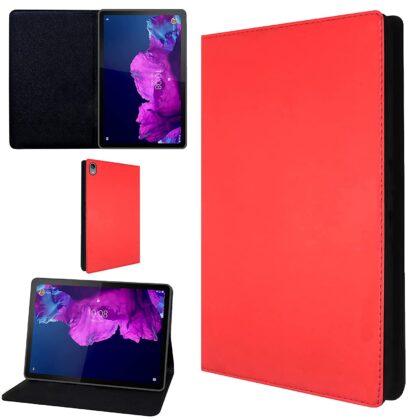 TGK Leather Stand Flip Case Cover for Lenovo Tab P11/P11 Plus 11 inch TB-J606F/J606X (Red)