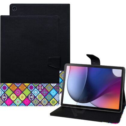 TGK Printed Classic Design with Viewing Stand Leather Flip Case Cover for Motorola Moto Tab G62 10.6 inch Tablet | Motorola Tab G62 with Precise Cutouts (Multicolor Pattern 2)