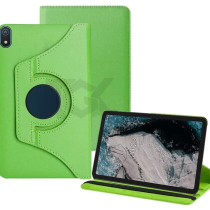 TGK 360 Degree Rotating Leather Smart Rotary Swivel Stand Case Cover for Nokia Tab T20 10.4 inch Tablet / Nokia Tab T20 10.36 inch Tablet [Model TA-1392 TA-1394 TA-1397] (Green)