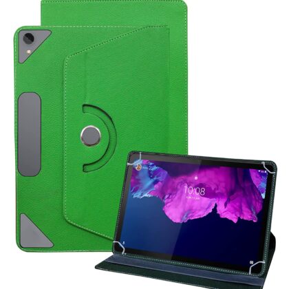 TGK Universal 360 Degree Rotating Leather Rotary Swivel Stand Case for Lenovo Tab P11 Cover 11 inch Tablet (Green)
