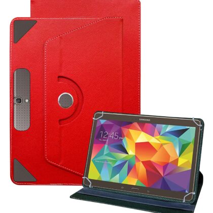 TGK 360 Degree Rotating Leather Rotary Swivel Stand Case Cover for Samsung Galaxy Tab S 10.5 inches SM-T800, SM-T801 (Red)