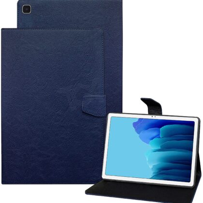 TGK Plain Design Leather Flip Stand Case Cover for Samsung Galaxy Tab A7 Cover 10.4 inch [SM-T500/T505/T507] 2020 (Blue)