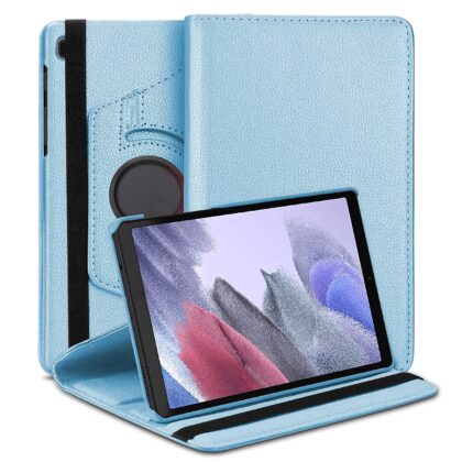 TGK 360 Degree Rotating Leather Stand Case Cover for Samsung Galaxy Tab A7 Lite Cover 8.7 Inch SM-T220/T225 (Sky Blue)