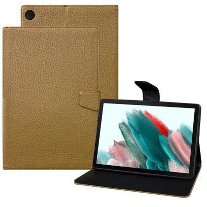 TGK Texture Leather Case with Viewing Stand Flip Cover for Samsung Galaxy Tab A8 10.5 Inch 2022 (SM-X200/SM-X205/SM-X207) (Peanut Brown)