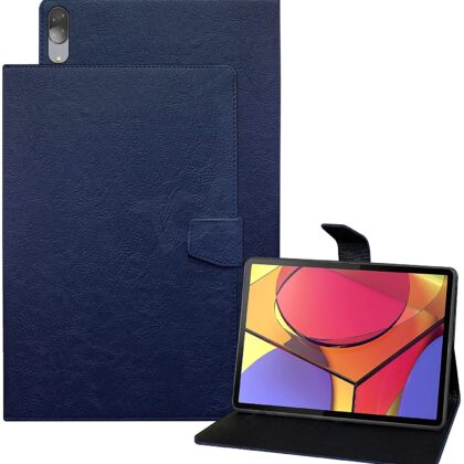 TGK Plain Design Leather Flip Stand Case Cover for Lenovo Tab P11 Pro 11.5 Inch Tablet 2020 Model (TB-J706F/J706L) (Blue)