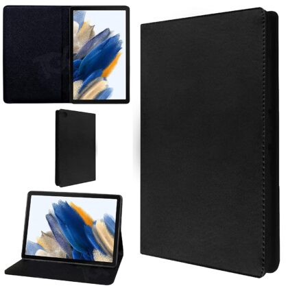 TGK Leather Soft TPU Back Flip Stand Case Cover for Samsung Galaxy Tab A8 10.5 inch [SM-X200/X205/X207] 2022 with Precise Cutouts (Black)