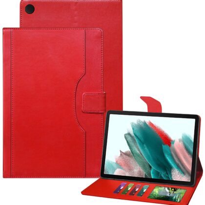 TGK Multi-Angle with Viewing Stand Leather Flip Case Cover for Samsung Galaxy Tab A8 10.5 inch [SM-X200/X205/X207] 2022 (Red)